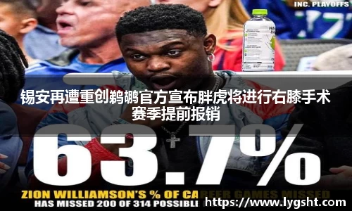 锡安再遭重创鹈鹕官方宣布胖虎将进行右膝手术赛季提前报销